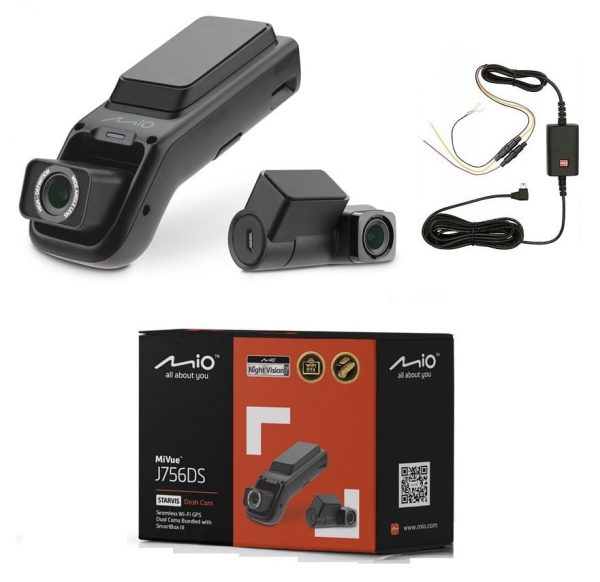 MiVue™ J756DS by Mio Front and Rear Dashcam kit